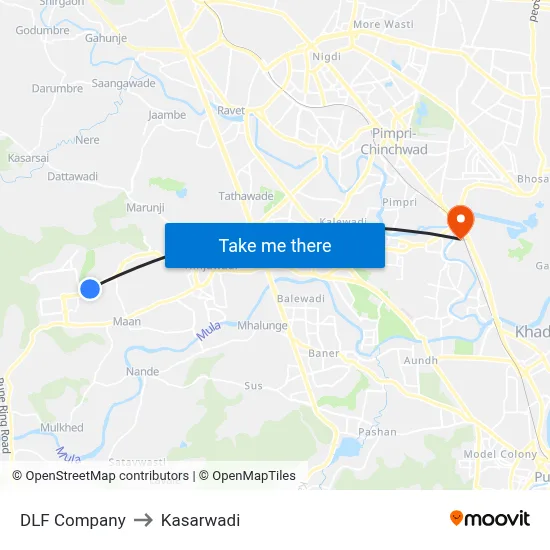 DLF Company to Kasarwadi map