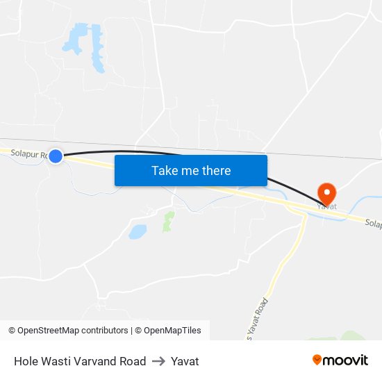 Hole Wasti Varvand Road to Yavat map