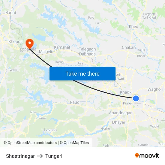 Shastrinagar to Tungarli map