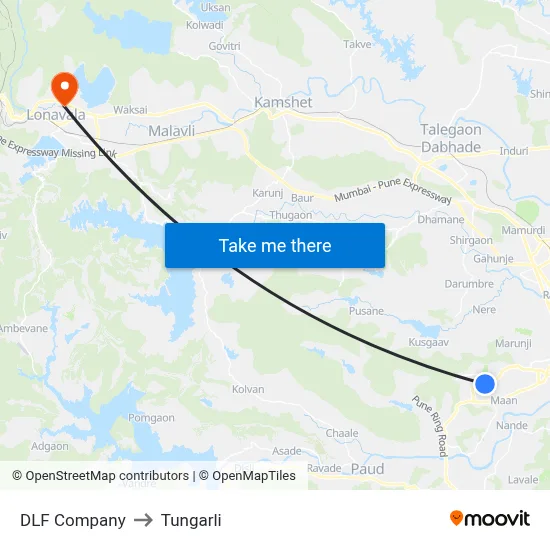 DLF Company to Tungarli map