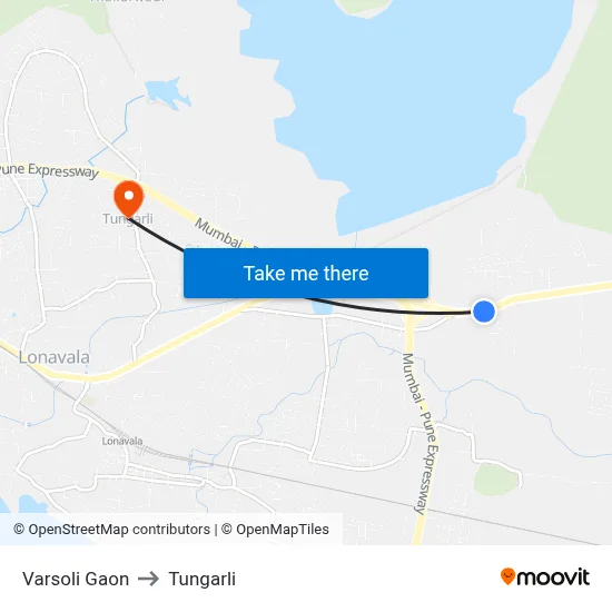 Varsoli Gaon to Tungarli map