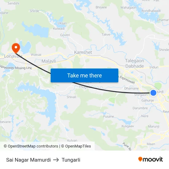 Sai Nagar Mamurdi to Tungarli map
