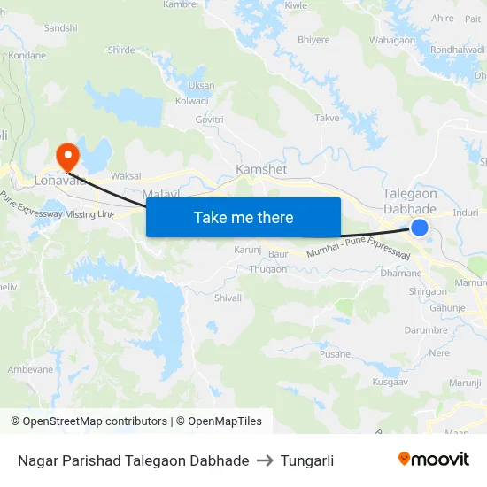 Nagar Parishad Talegaon Dabhade to Tungarli map