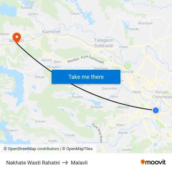 Nakhate Wasti Rahatni to Malavli map
