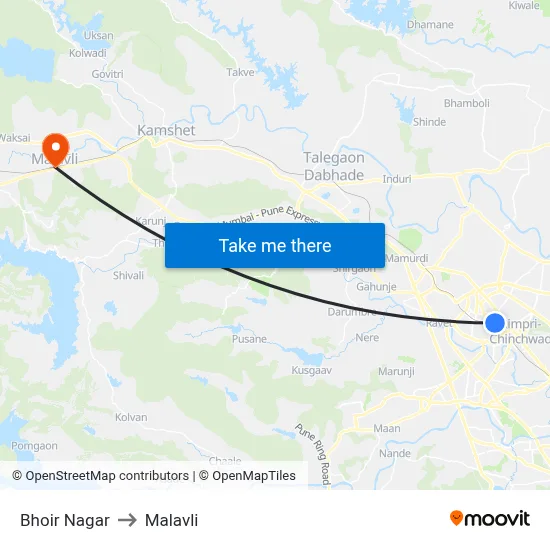 Bhoir Nagar to Malavli map