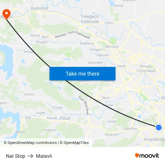 Nal Stop to Malavli map