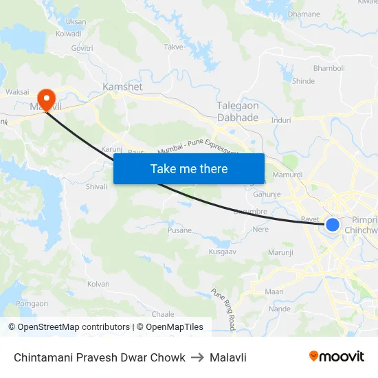 Chintamani Pravesh Dwar Chowk to Malavli map