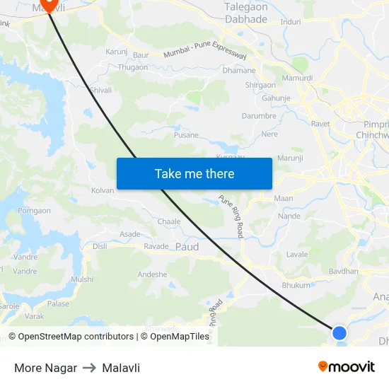 More Nagar to Malavli map