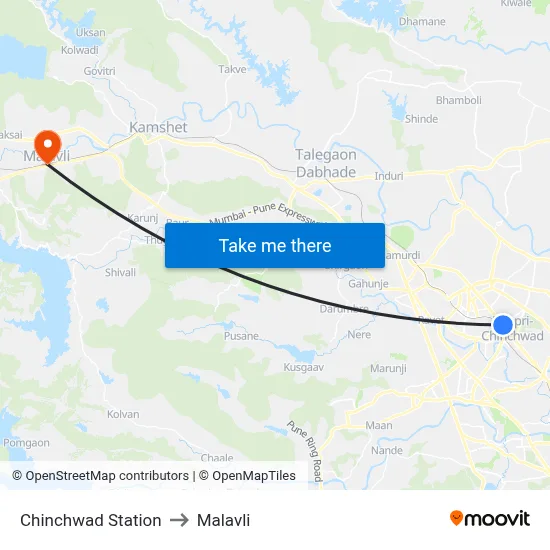 Chinchwad Station to Malavli map