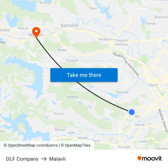 DLF Company to Malavli map