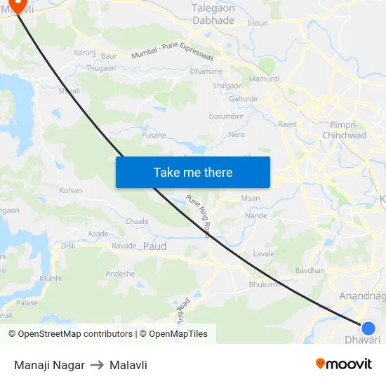 Manaji Nagar to Malavli map