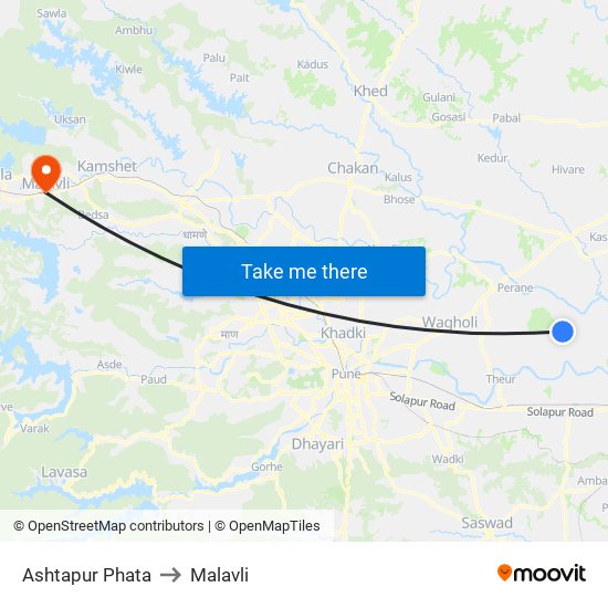 Ashtapur Phata to Malavli map