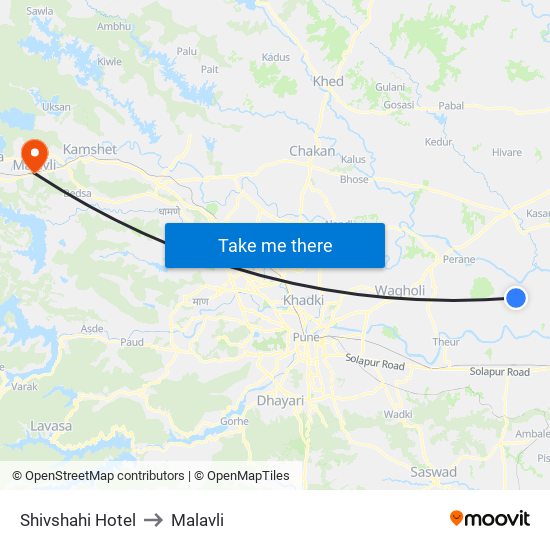 Shivshahi Hotel to Malavli map