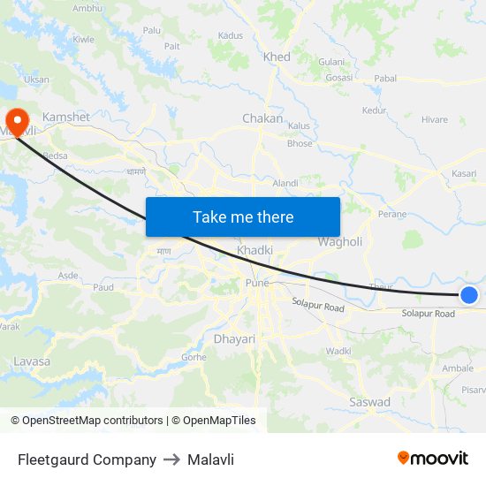 Fleetgaurd Company to Malavli map