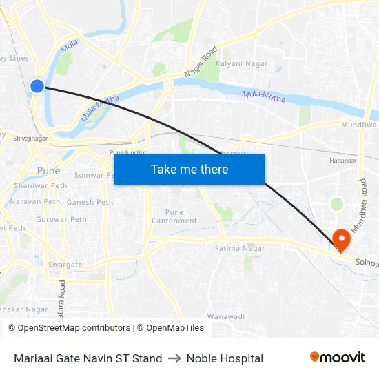 Mariaai Gate Navin ST Stand to Noble Hospital map