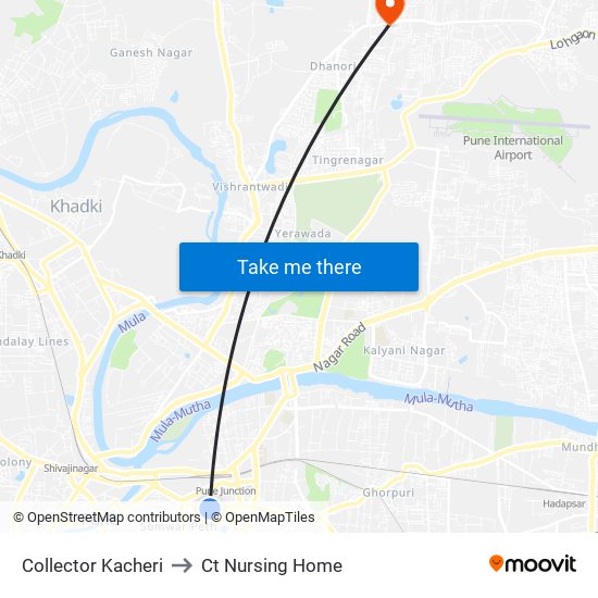 Collector Kacheri to Ct Nursing Home map