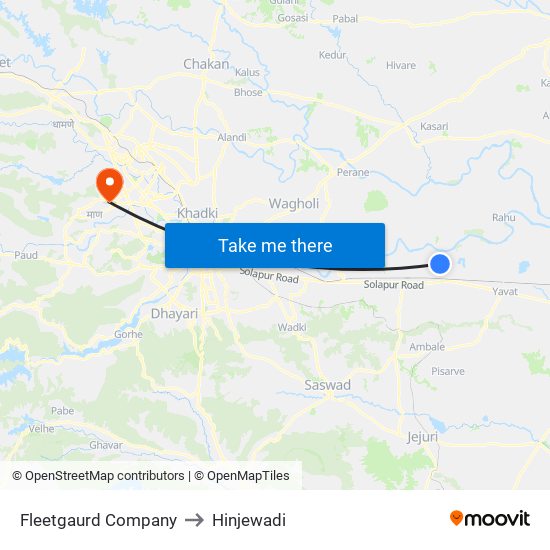 Fleetgaurd Company to Hinjewadi map