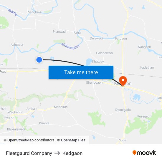 Fleetgaurd Company to Kedgaon map