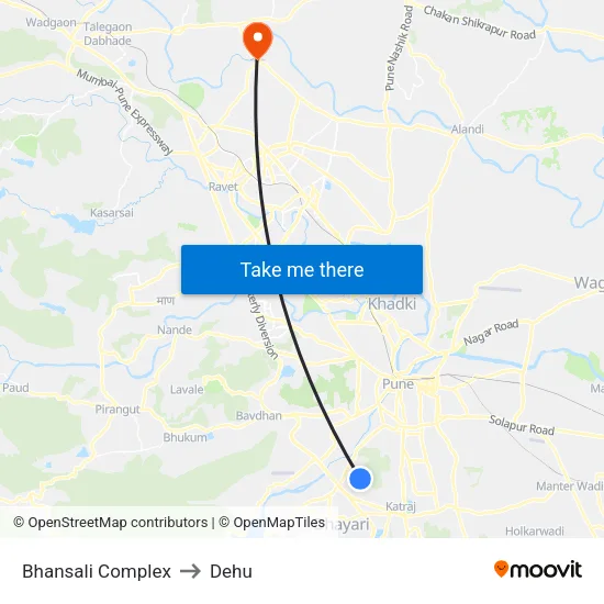 Bhansali Complex to Dehu map