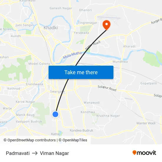 Padmavati to Viman Nagar map