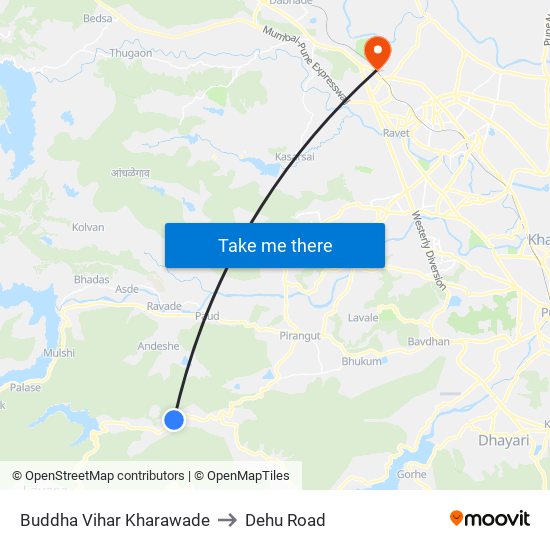 Buddha Vihar Kharawade to Dehu Road map