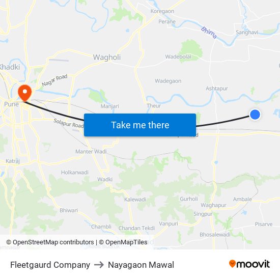 Fleetgaurd Company to Nayagaon Mawal map