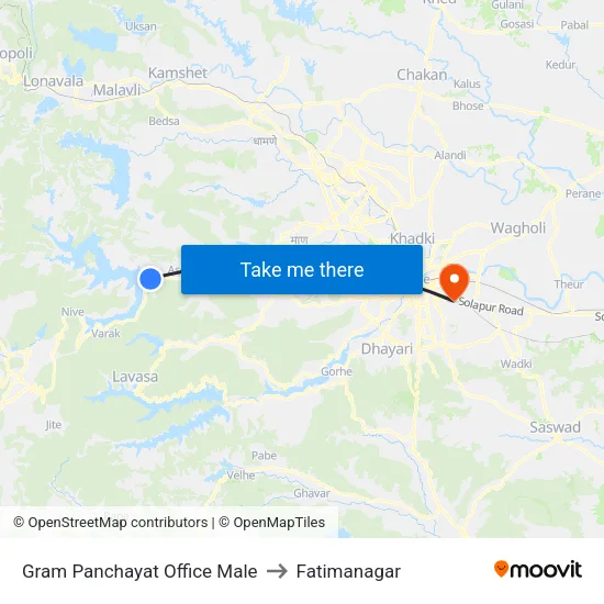 Male Gram Panchayat Karyalaya to Fatimanagar map