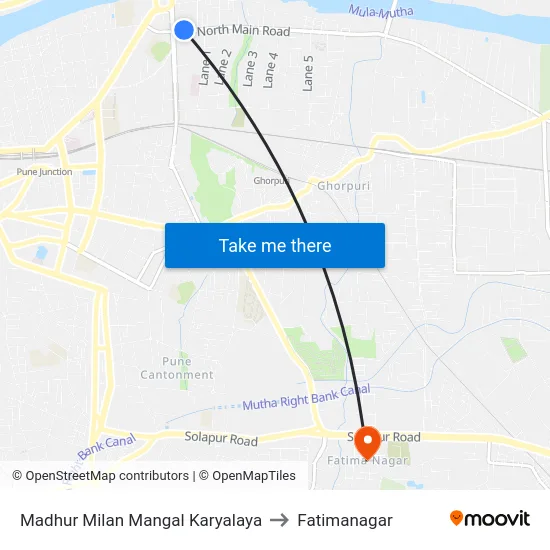Madhur Milan Mangal Karyalaya to Fatimanagar map