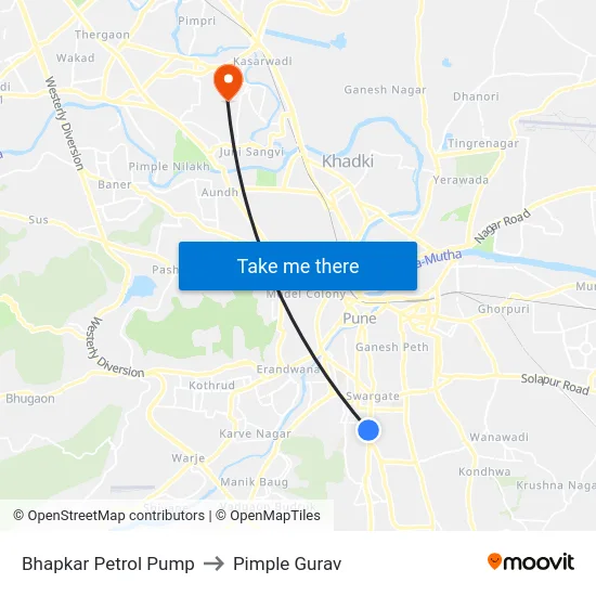 Bhapkar Petrol Pump to Pimple Gurav map