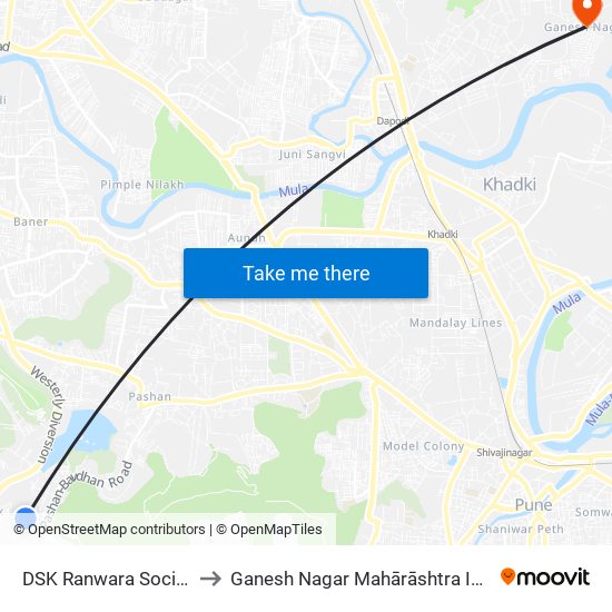 DSK Ranwara Society to Ganesh Nagar Mahārāshtra India map