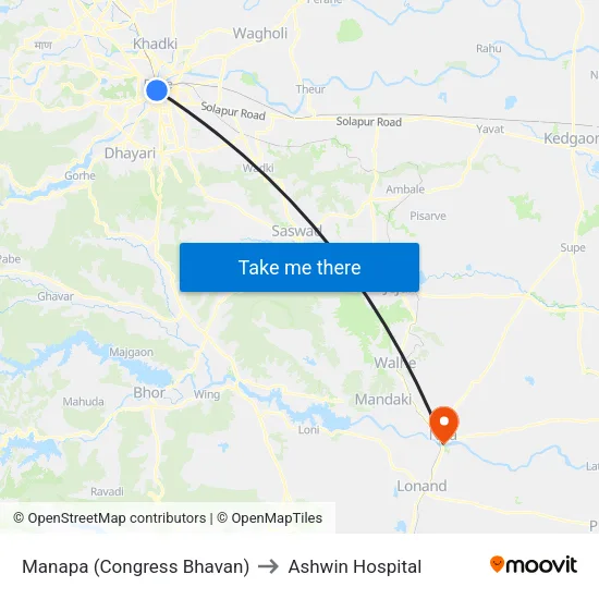 Ma.Na.Pa Congress Bhavan to Ashwin Hospital map