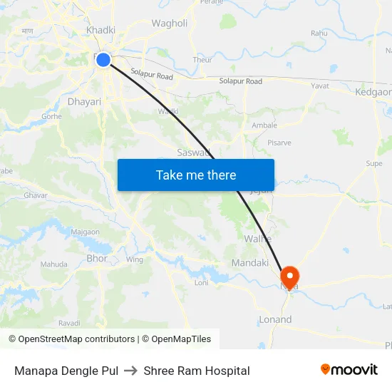 Ma.Na.Pa Dengle Pul to Shree Ram Hospital map