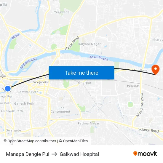 Ma.Na.Pa Dengle Pul to Gaikwad Hospital map