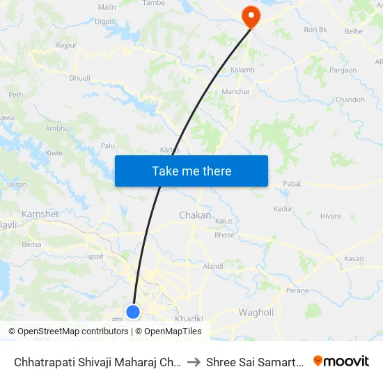Shivaji Maharaj Chowk Hinjawadi to Shree Sai Samarth Hospital map
