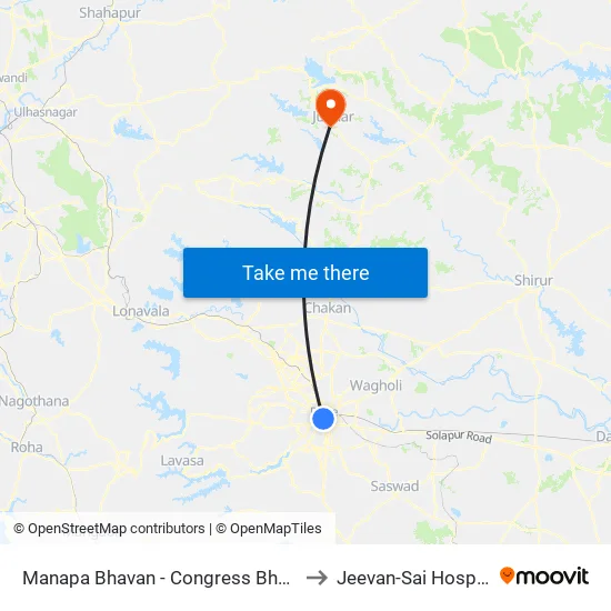 Ma.Na.Pa Congress Bhavan to Jeevan-Sai Hospital map