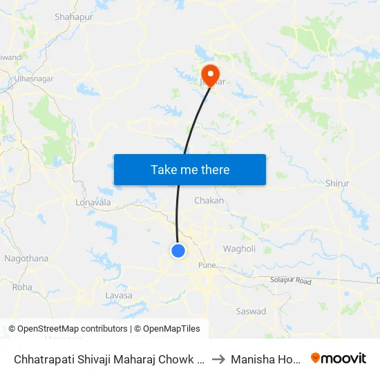 Shivaji Maharaj Chowk Hinjawadi to Manisha Hospital map