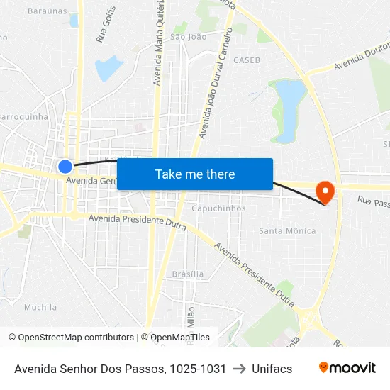 Avenida Senhor Dos Passos, 1025-1031 to Unifacs map