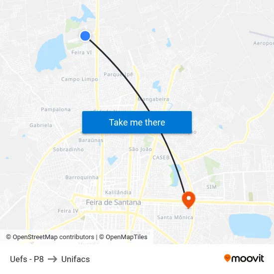 Uefs - P8 to Unifacs map