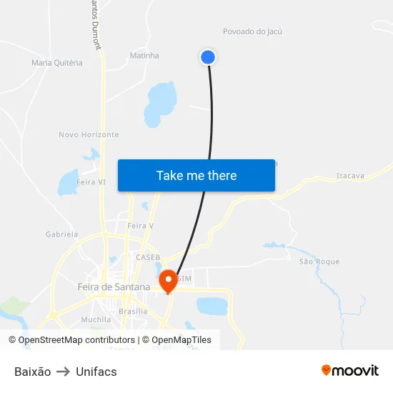Baixão to Unifacs map