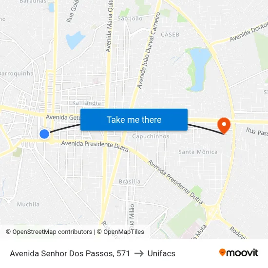 Avenida Senhor Dos Passos, 571 to Unifacs map