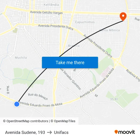 Avenida Sudene, 193 to Unifacs map