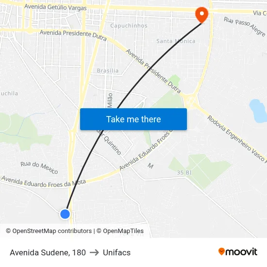 Avenida Sudene, 180 to Unifacs map