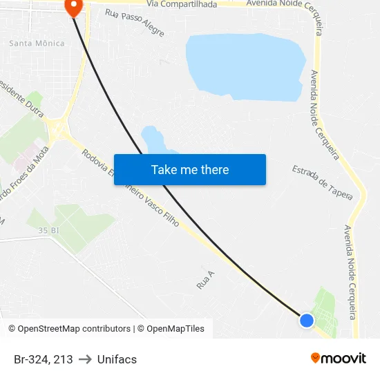 Br-324, 213 to Unifacs map