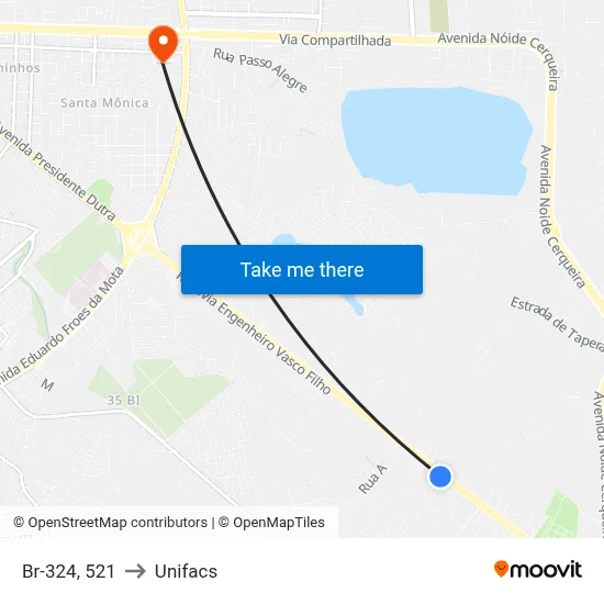 Br-324, 521 to Unifacs map