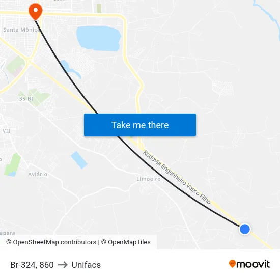 Br-324, 860 to Unifacs map