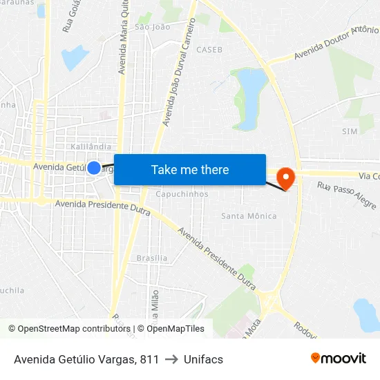 Avenida Getúlio Vargas, 811 to Unifacs map