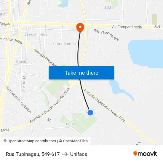 Rua Tupinagau, 549-617 to Unifacs map