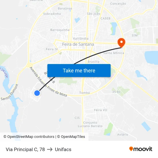 Via Principal C, 78 to Unifacs map