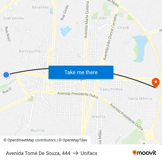 Avenida Tomé De Souza, 444 to Unifacs map