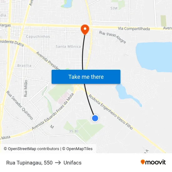 Rua Tupinagau, 550 to Unifacs map